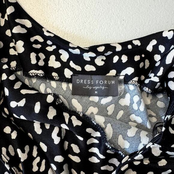 Dress Forum Satin Cowl Neck Patterned Mini Slip Dress Women's Size Medium - Picture 4 of 4